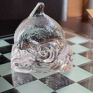 Dolphin Candle Holder glass
